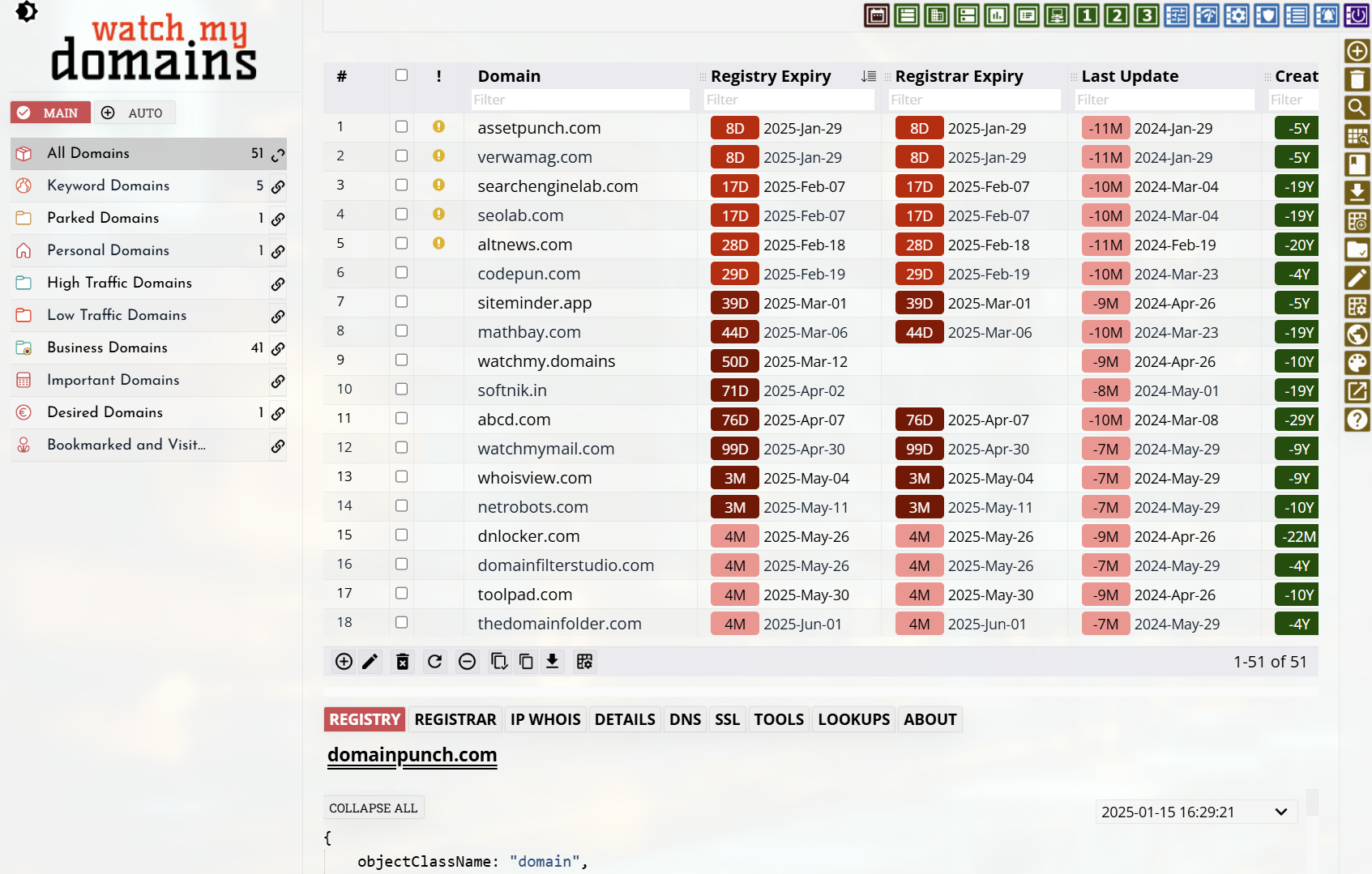 Watch My Domains Server Edition
